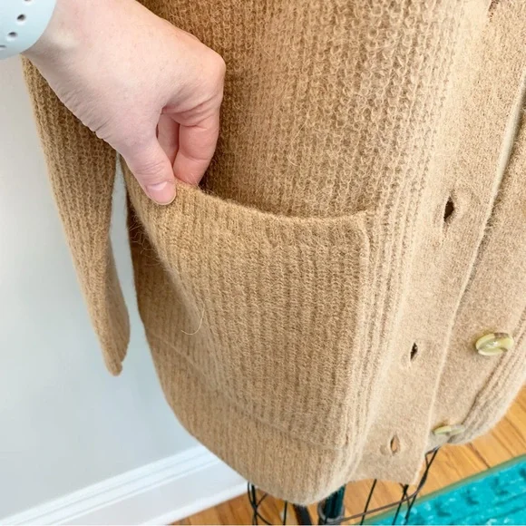 Everlane Oversized Alpaca Pocket Cardigan Size Extra Small - Picture 4 of 11